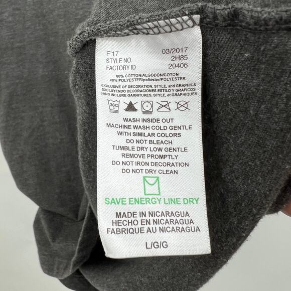 Raiders Tee Shirt T-Shirt Women's LARGE Gray Short Cap Sleeve NFL Team Apparel - Picture 7 of 7